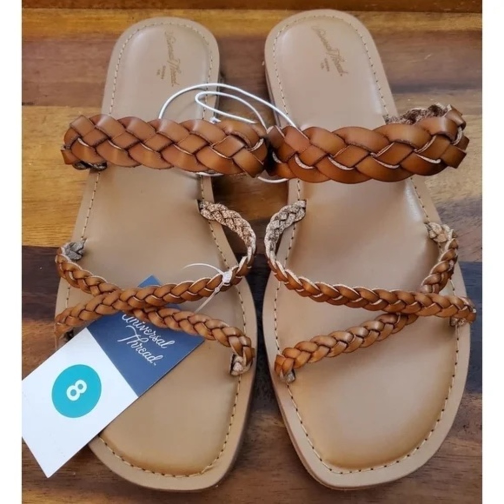 Universal Thread Light Brown Braided Sandals - image 4